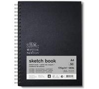 Winsor & Newton 6673003 Spiral Sketchbook, 50 Sheet, 170gsm, A4 Size, Natural W