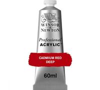 Winsor & Newton 8840458 Professional Acrylic Paint, Cadmium Red Deep, 60 ml Tube