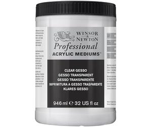 Winsor & Newton 946ml Clear Gesso Professional Acrylic Medium 3054919,Clear/White