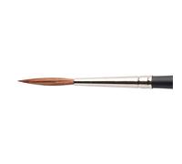 Winsor & Newton Artists Kolinsky Sable Artist Water Colour Brush Round, Birch Wood, transparent, Schlepper Nr. 3-2,1 mm - kurzer Stiel