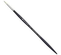 Winsor & Newton Artists' Oil Hog Paint Brush, Long Handle Size 3, Round | Handcrafted with interlocked Chungking bristles; Have spring, stiff, & flagged allowing large amounts of colour to be carried