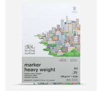 Winsor & Newton : Bleedproof Marker Paper Pad : Heavyweight : 160gsm : A4 : 25 Sheets