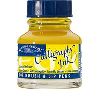 Winsor & Newton Calligraphy Ink Bottle – Non-Clogging – 30 ml – Lemon Yellow