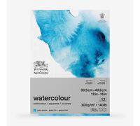 Winsor & Newton : Classic : Watercolour Paper : Gummed Pad : 300gsm : 12 Sheets : Cold Pressed : 12x16in