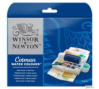 Winsor & Newton 95437 Cotman Watercolour Set-12, 12 x Half Pan Field Plus Set