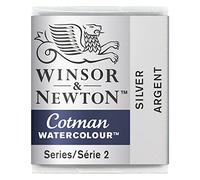 Winsor & Newton Watercolour Paint, Silver, Half PAN
