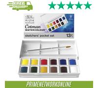 Winsor & Newton : Cotman : Watercolour : Sketchers Pocket Box Set : 12 Half Pans