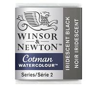 Winsor & Newton Cotman Metallic Watercolour Paint, Iridescent Black, Half Pan, Vibrant High Quality Pigments