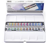 Winsor & Newton, Cotman Watercolour, 'Complete Travel Tin' , 24 x Half Pans