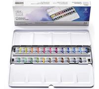 Winsor & Newton, Cotman Watercolour, 'Complete Travel Tin' , 24 x Half Pans