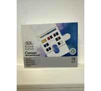 Winsor & Newton Watercolour Set – Cotman Travel, 14 Half Pans, 15-piece