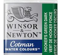 Winsor & Newton Cotman Watercolour Paint Half Pan - Hookers Green Dark 312