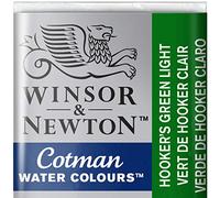 Winsor & Newton Cotman Watercolour Paint Half Pan - Hookers Green Light 314