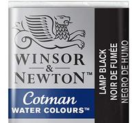 Winsor & Newton Cotman Watercolour Paint Half Pan Lamp Black