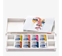 Winsor & Newton : Cotman : Watercolour Paint : Half Pan : Portrait Pocket Set of 8