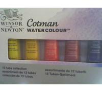 Winsor & Newton Cotman Watercolour Paint Set 12 x 8ml Colour Tubes NEW/freepost
