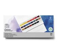 Winsor Newton Cotman Watercolour Paint Studio Whole Pan Set 24 Assorted Colour