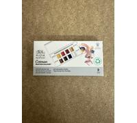 Winsor & Newton, Cotman Watercolour, 'Portrait Pocket Set', 8 x Half Pans + 1 Travel Brush