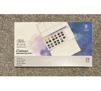 Winsor and Newton Cotman Painting Plus Half Pan Watercolour Set of 24
