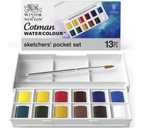 Winsor & Newton, Cotman Watercolour, 'Sketchers' Pocket Set' , 12 x Half Pans +