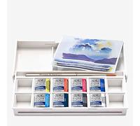 Winsor & Newton, Cotman Watercolour, 'Skyscape Pocket Set', 8 x Half Pans + 1 Travel Brush