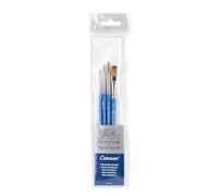 Winsor & Newton, Cotman Watercolour Synthetic Brushes, Short Handle, Pack of 4 (1,4,and 6 Round and 10mm One Stroke)