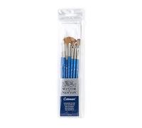 Winsor & Newton, Cotman Watercolour Synthetic Brushes, Short Handle, Pack of 7