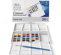 Winsor and Newton Cotman Painting Plus Half Pan Watercolour Set of 24