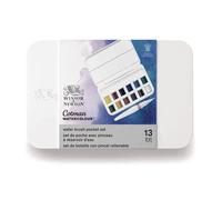 Winsor & Newton Cotman Watercolour Brush Pen Set 12 Half Pan + Waterbrush New