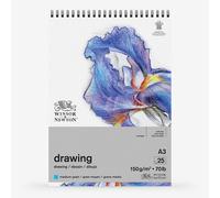 Winsor and Newton 6691007 Drawing Medium Spiral Pad, A3 Size, 25 Sheet, 150gsm, Pack of 3