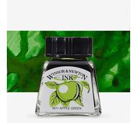 Winsor & Newton : Drawing Ink : 14ml : Apple Green : (Water Resistant)