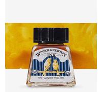 Winsor & Newton : Drawing Ink : 14ml : Canary Yellow : (Water Resistant)