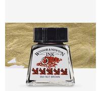 Winsor & Newton : Drawing Ink : 14ml : Nut Brown : (Water Resistant)