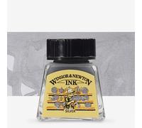 Winsor & Newton : Drawing Ink : 14ml : Silver : (Water Resistant) (524)