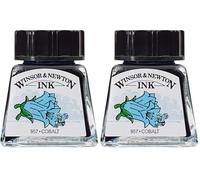 Winsor & Newton Drawing Ink Bottle, 14 ml - Cobalt (Pack of 2)