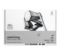 Winsor & Newton,Extra white 6672004 Drawing Spiral Pad Smooth, 50 Sheet, 150gsm, A2 Size, Pack of 3