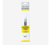 Winsor & Newton : Foundation Acrylic Brush Set : SH Round 1, 3 & 5