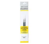 Winsor & Newton Foundation Acrylic Brush Set, Wood, Multicoloured, 7 x 1 x 4.3 cm