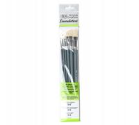 Winsor & Newton Foundation Long Handle Hog Brush 6 Pack