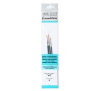 Winsor & Newton Foundation Watercolour Brush Set 11 Short Handle (Pack of 3)