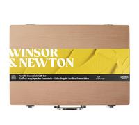 Winsor & Newton Galeria 2190614 Acrylic Paint Set in Wooden Box, 8 Acrylic Paints in 60 ml Tubes, Gloss Varnish, Satin Matt Varnish, Painting Knife, 2 Brushes and Accessories