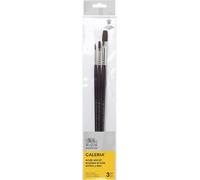 Winsor & Newton Acrylic Brush Set Galeria 5790609 – Synthetic Fibres, Ideal Control – 3 Brushes