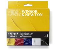 Winsor & Newton Galeria Acrylic Colour Process Set Artists Paint 5 x 60ml Tubes