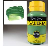 Winsor & Newton Series 1 500ml Bottle Galeria Acrylic Colour with Nozzle Cap - Sap Green,GAL 2150599
