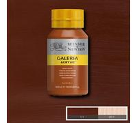 Winsor & Newton Series 1 500ml Bottle Galeria Acrylic Colour with Nozzle Cap - Burnt Sienna,GAL 2150074