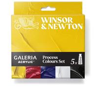 Winsor & Newton Galeria Acrylic Paint Set, 5 x 60ml (2-oz) Tubes, Process