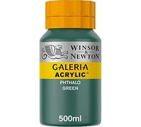 Winsor & Newton Series 1 500ml Bottle Galeria Acrylic Colour with Nozzle Cap - Phthalo Green,GAL 2150522