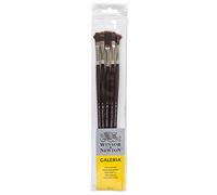 Winsor & Newton Galeria Brush Long Handle 5 Pack, Synthetic hair, Pack of 5, L