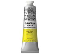 Winsor & Newton Griffin 37ml Alkyd Fast Drying Oil Colour Tube - Winsor Lemon