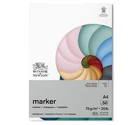 Winsor & Newton, Marker Paper, Bleedproof, A4, 50 Sheets, White, 75g/20lb